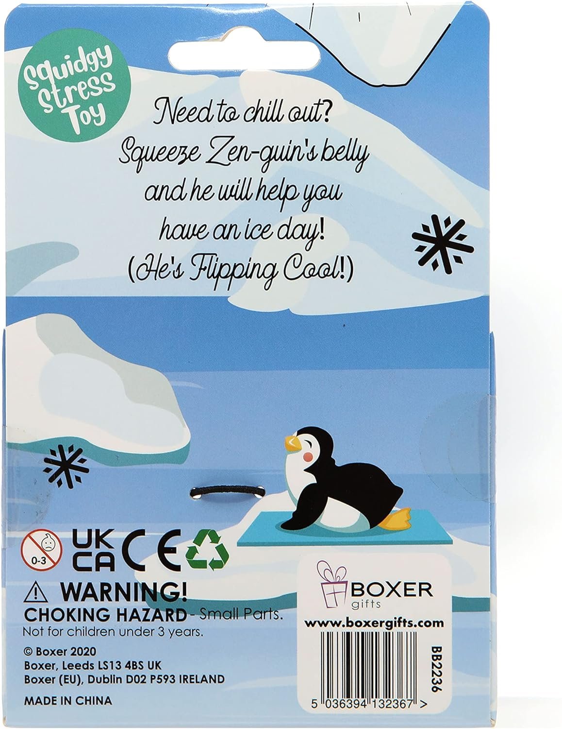 Boxer Gifts Zenguin Stress Relief Toy | Unique Stress Balls for Adults & Teenagers - Squishy Fidget Toys for Anxiety - Cool Desk Accessories | Cute Penguin Gifts & White Elephant for Co-Workers