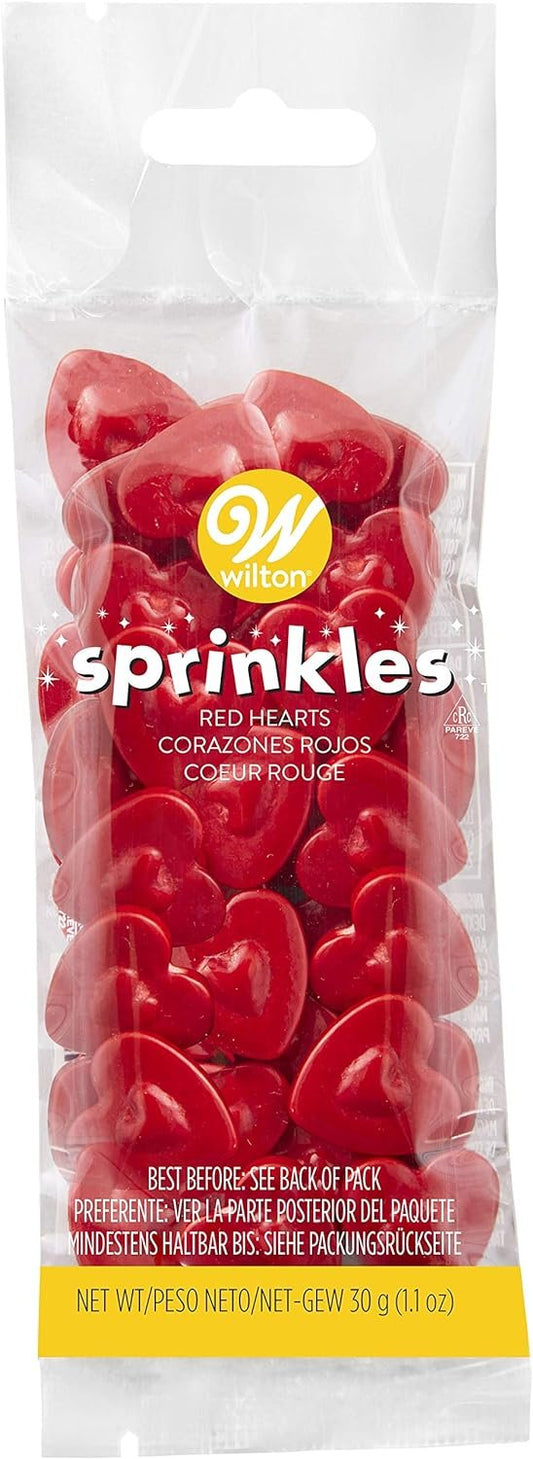 Red Heart Shaped Sprinkles
