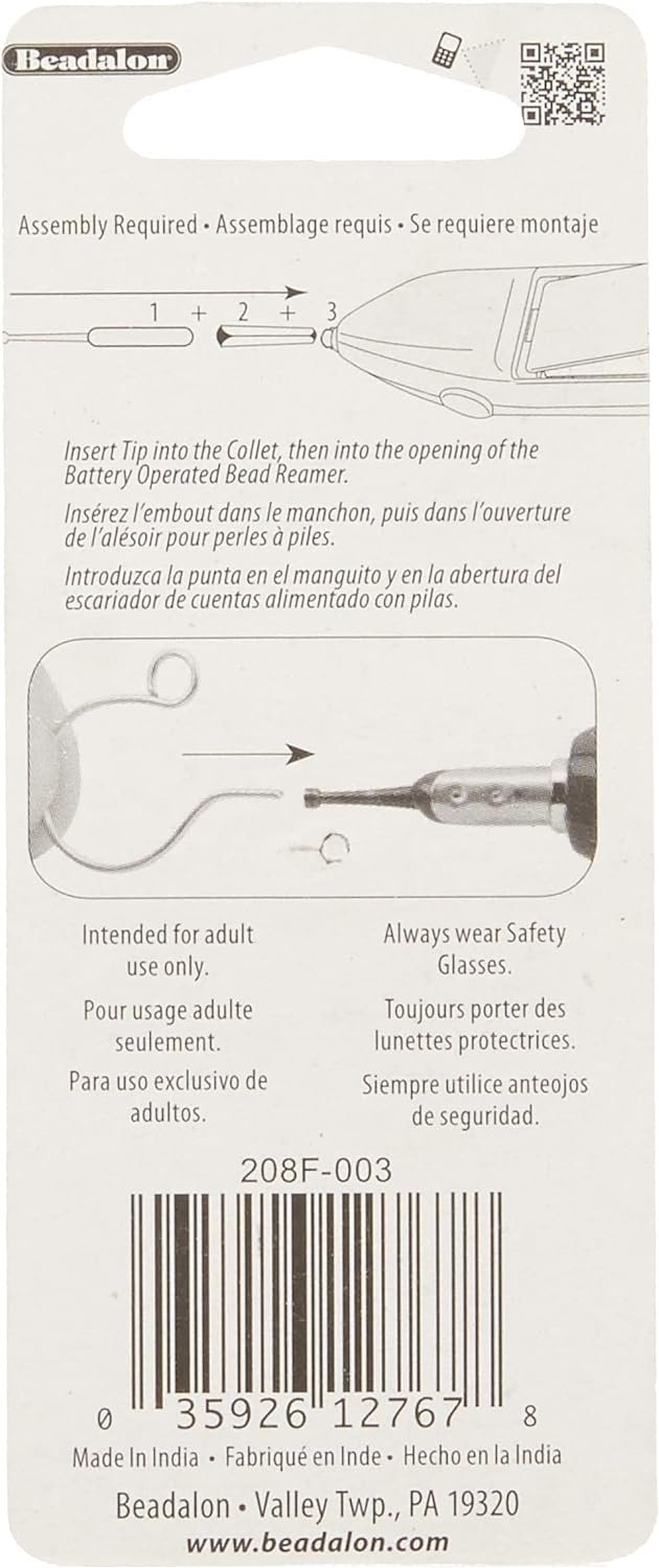 Beadalon Wire Rounder Burr Attachment Use with Battery Operated Bead Reamer and 12, 14, and Smaller Gauge Wires