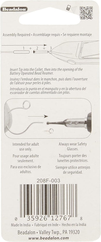 Beadalon Wire Rounder Burr Attachment Use with Battery Operated Bead Reamer and 12, 14, and Smaller Gauge Wires