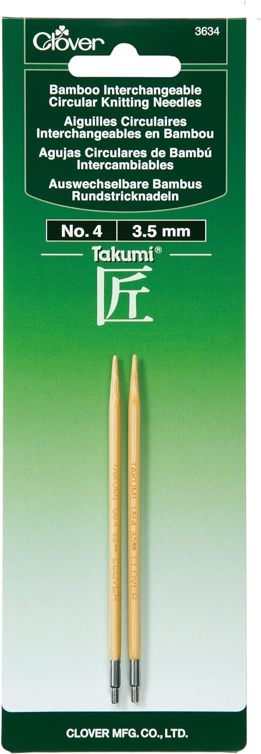 Clover Needlecraft Clover 3634 Needlecraft Takumi No.4 Bamboo Interchangeable Circular Knitting Needles