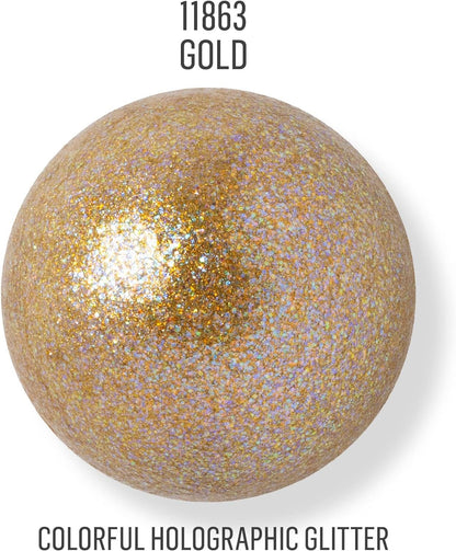 FolkArt Glitterific Fine Assorted Acrylic Craft Paints, Fine Gold 2 fl oz Premium Acrylic Paint With Glitter Finish, Perfect For Easy To Apply DIY Arts And Crafts, 11863