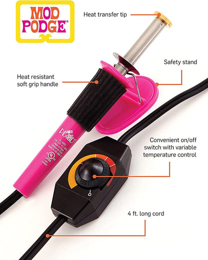 Mod Podge 3-Piece Photo, Lightweight Easy-to-Use Transfer Tool with Variable Temperature Control and Pen-Like Grip, Perfect for DIY Arts and Craft Supplies, 44801, Multi