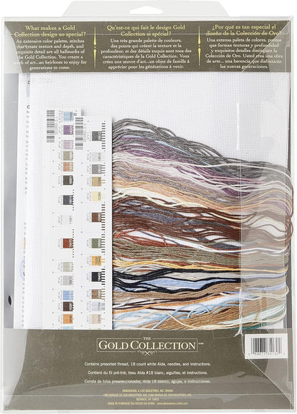 Dimensions Gold Collection Counted Cross Stitch Kit, Woodland Winter, 18 Count White Aida, 10'' x 18''