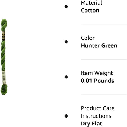 DMC 115 5-3346 Pearl Cotton Thread, Hunter Green, Size 5