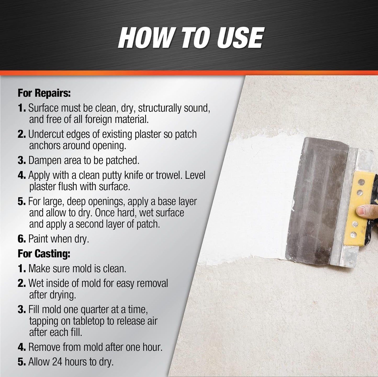 Dap 10310 Plaster of Paris Tub Molding Material, 8-Pound, White