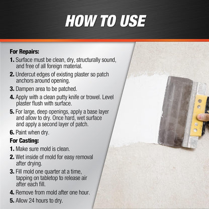 Dap 10310 Plaster of Paris Tub Molding Material, 8-Pound, White