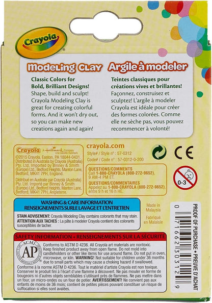 Crayola Modeling Clay, 4.8 Ounce Pack, Set of 8 Classic Colors