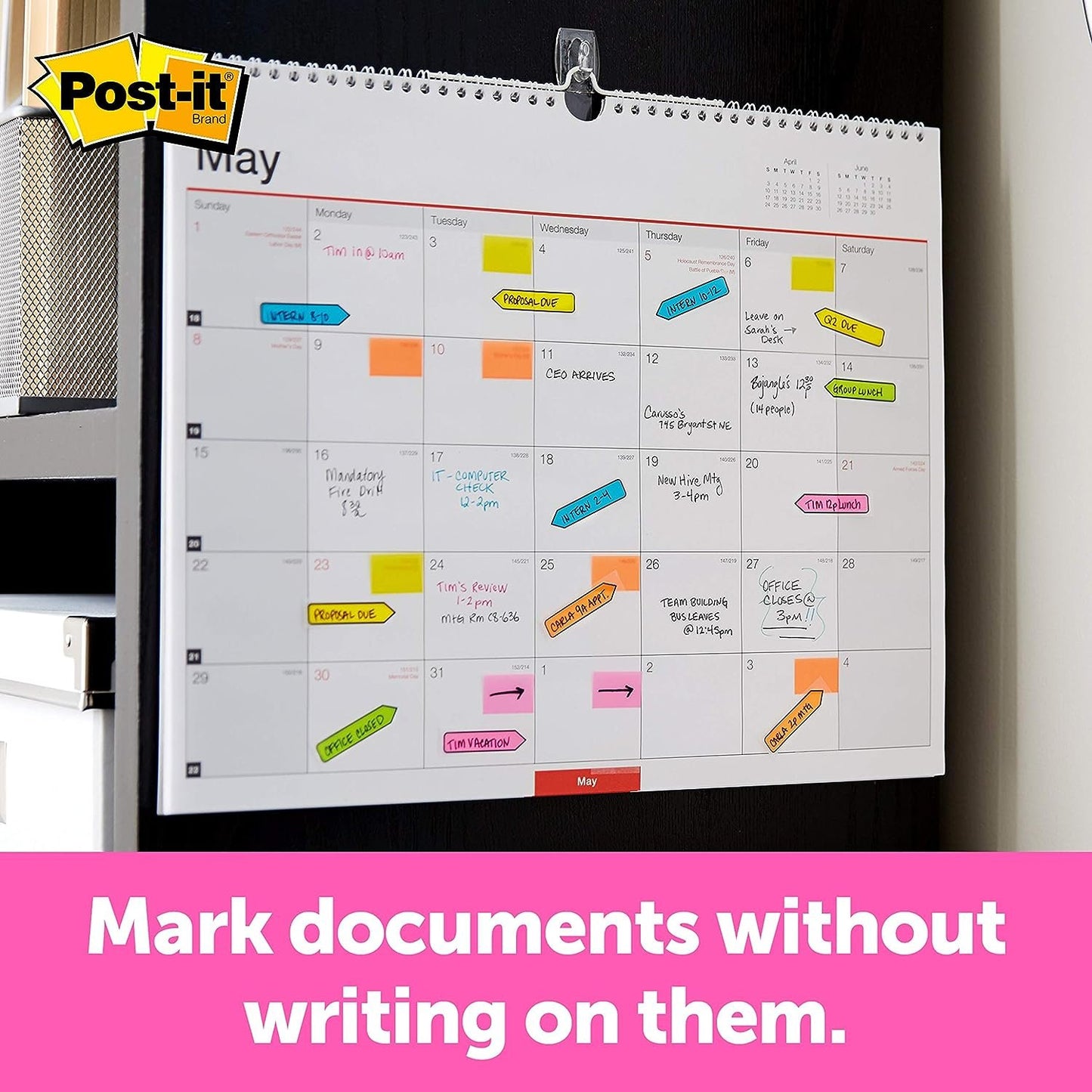 Post-it 1/2" W Arrow Primary Colors,4 Dispensers, 96 Flags, Count