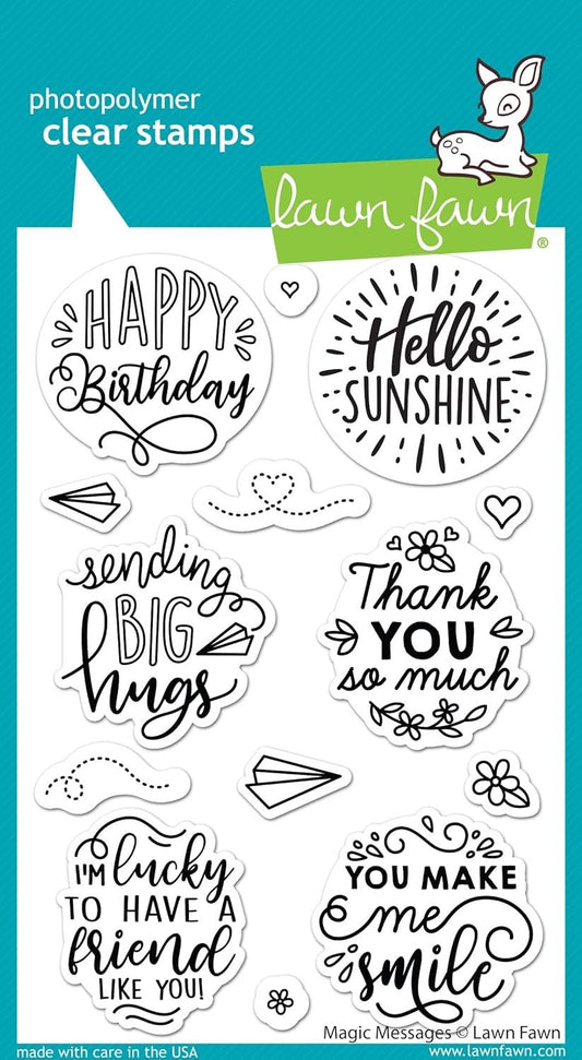 Lawn Fawn Clear Stamps 4"X6"-Magic Messages -LF2508