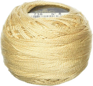 DMC Pearl Cotton Ball Size 8 87yd, Very Light Tan