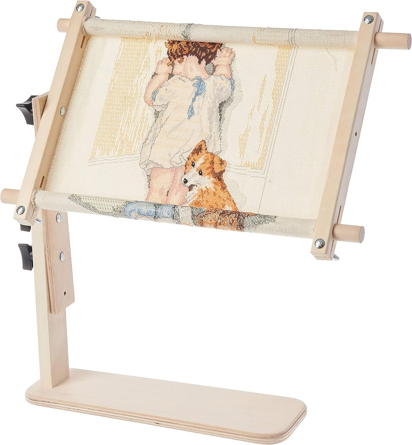 Frank A. Edmunds Sit-On Needlework Frame, 9" x 18", 2941,Light brown