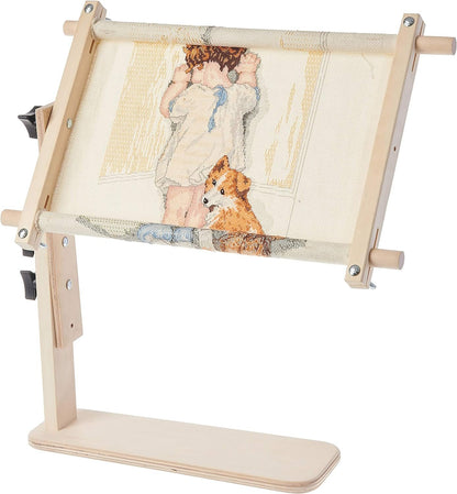 Frank A. Edmunds Sit-On Needlework Frame, 9" x 18", 2941,Light brown