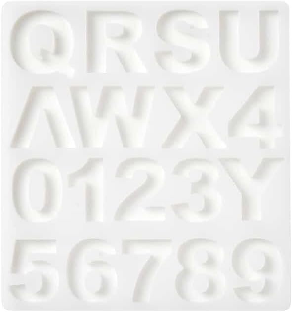 Mod Podge Alphabet, Set of 2 7 1/2" x 12 3/4" Silicone Casting, DIY Arts Epoxy Mold, Clear Resin Craft Supplies and Materials, 25293