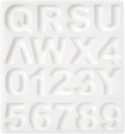 Mod Podge Alphabet, Set of 2 7 1/2" x 12 3/4" Silicone Casting, DIY Arts Epoxy Mold, Clear Resin Craft Supplies and Materials, 25293