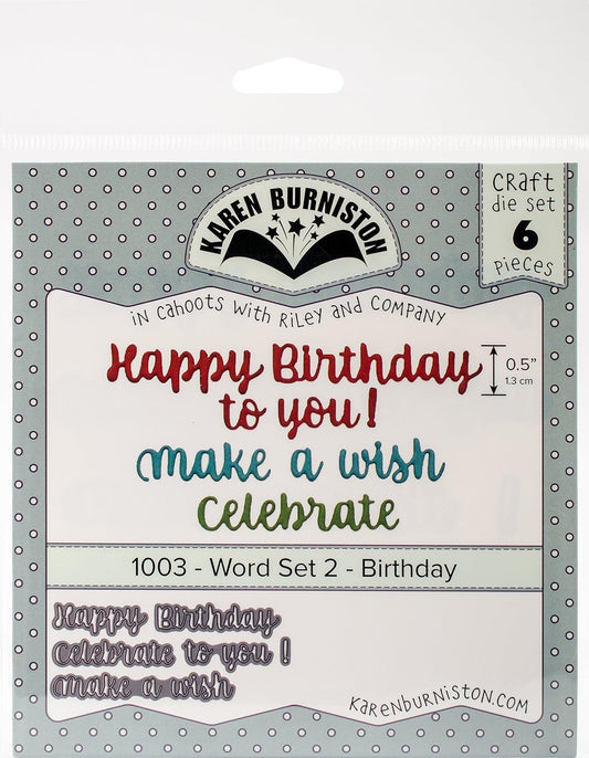 KB Riley 1003 Karen Burniston Dies-Word Set 2-Birthday