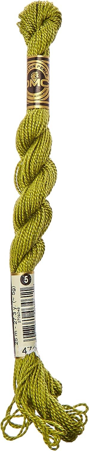 DMC 115 5-471 Pearl Cotton Thread, Very Light Avocado Green, Size 5