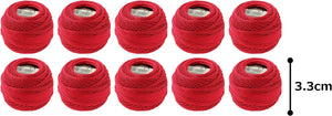 DMC 116 8-321 Pearl Cotton Thread Balls, Red, Size 8