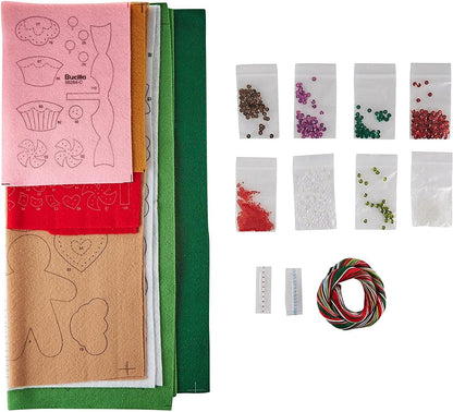 Bucilla Felt Applique Wreath Kit, 15-Inch Round, 86264 Cookies & Candy