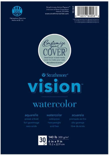 Strathmore Vision Vellum Mixed Media Pad 5.5"X8.5"-98lb, 70 Sheets -62662550