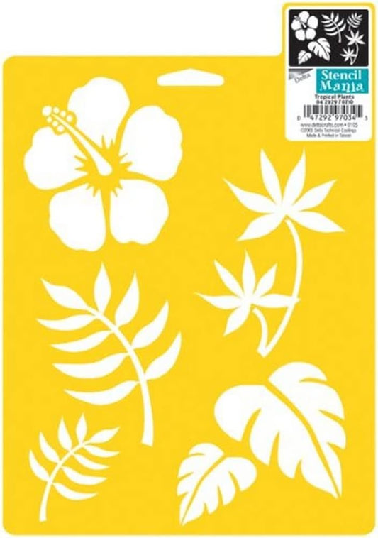 Delta Creative Stencil Mania Stencils, 7 by 10-Inch, More Leaves