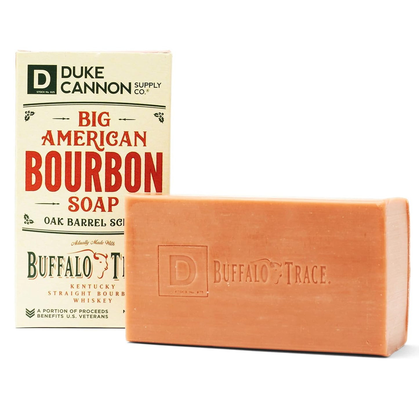 Duke Cannon Supply Co. Big Ass Brick of Soap Bar for Men Special Holiday Edition Big American Bourbon Made w/ Buffalo Trace (Charred Oak Barrel Scent) Multi-Pack - Superior Grade, 10 oz (3 Pack)