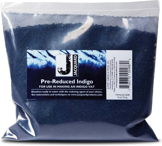 Jacquard Indigo Dye - 8 Oz Pre Reduced Indigo - Create Your Own Shibori Bag, Indigo Macrame, Indigo Dye Pillow, and More - Blue Dye Fabric