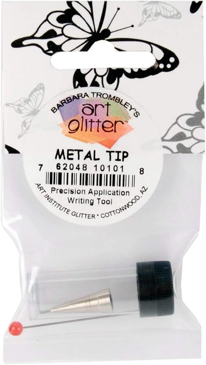 Art Institute Glitter AG Metal tip, 1 Pack, Silver - METALTIP