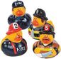 Fun Express Firefighter Rubber Duckies (Set of 12 Ducks) Fire Party Favors and Supplies