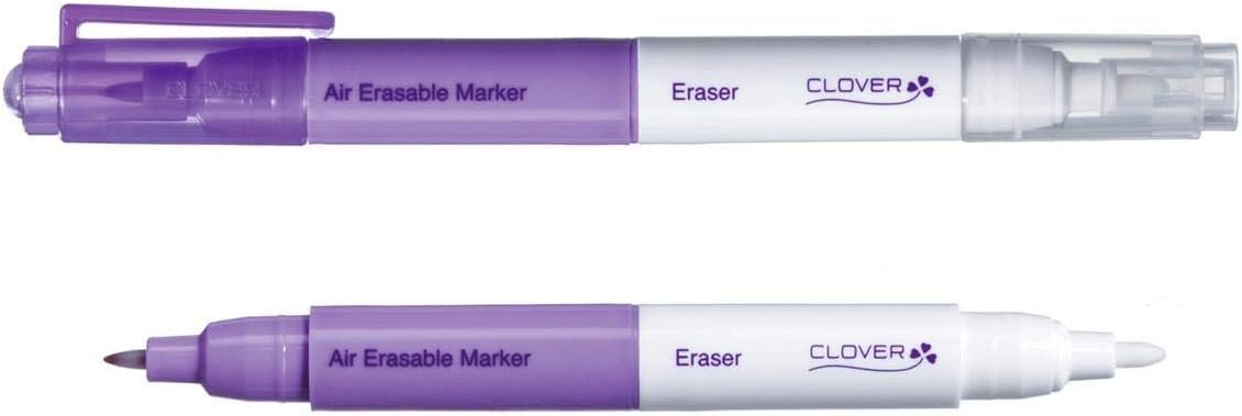 Clover 5032 Purple Fine Air Erasable Marker with Eraser
