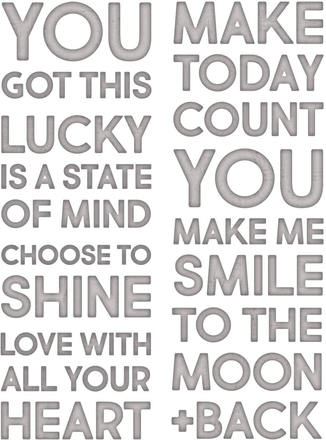 Sizzix Thinlits Die Set 7PK Bold Text #2 by Tim Holtz | 665925 |Chapter 2 2022, Multicolor