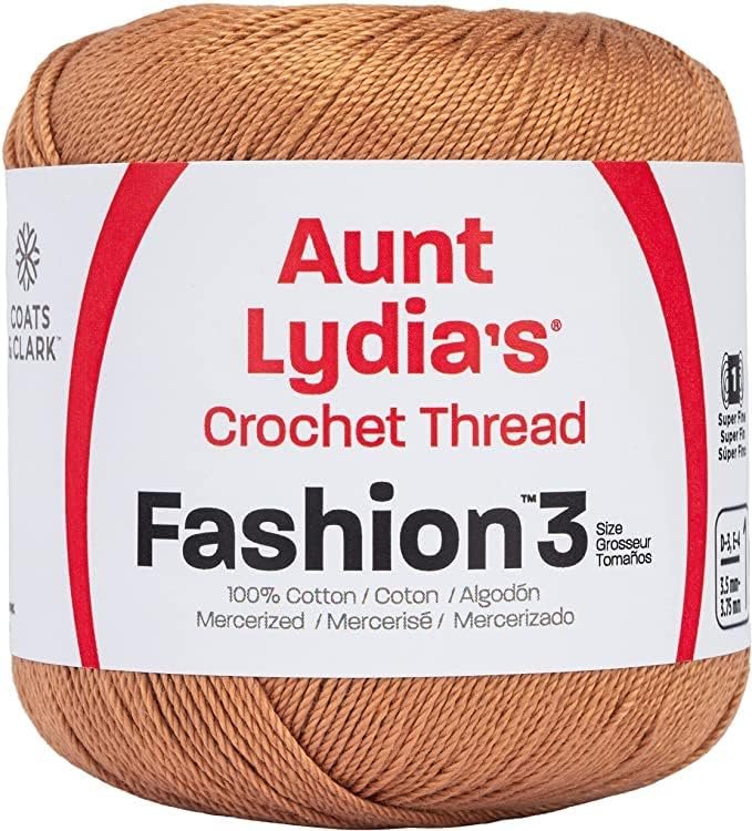 Fashion Copper Mist Crochet - 3 Pack of 150y/137m - Cotton - Gauge 3 - Crochet