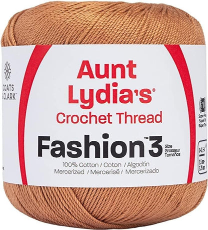 Fashion Copper Mist Crochet - 3 Pack of 150y/137m - Cotton - Gauge 3 - Crochet