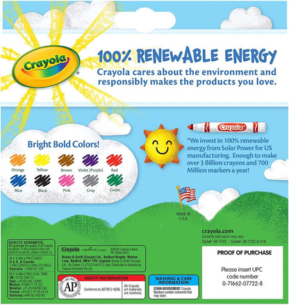 Crayola Broad Line Markers, Classic Colors 10 Each