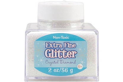 Sulyn Extra Fine Crystal Diamond Glitter Stacker Jar, 2 Ounces, Non-Toxic, Stackable and Reusable Jar, Multiple Slot Openings for Easy Dispensing and Mess Reduction, SUL50860