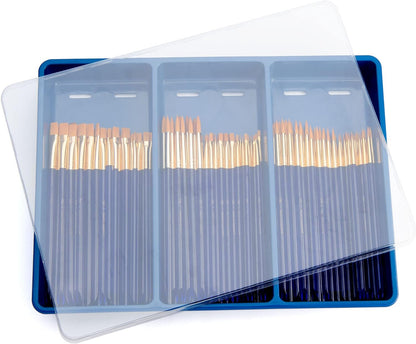Royal Brush Gold Taklon Paint Brush Super Value Pack, Assorted Sizes, 120 Brushes