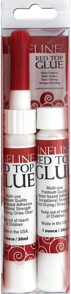 Fineline Applicators Red Top Glue 1oz ea 2pc