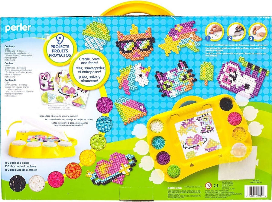 Perler Beads Bead 'n' Carry Craft Activity Kit, 1204 (Product Color May Vary)