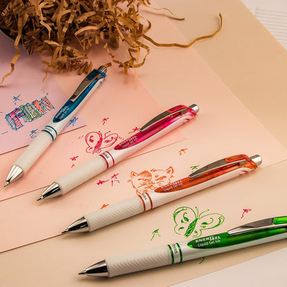 Pentel EnerGel Pearl Deluxe RTX Retractable Liquid Gel Pen, 0.7mm, (BL77WBP3M1)