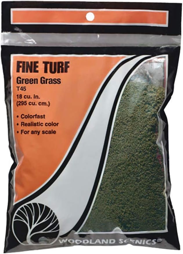 Woodland Scenics Turf 18 to 25.2 Cubic Inches-Green Grass - Fine