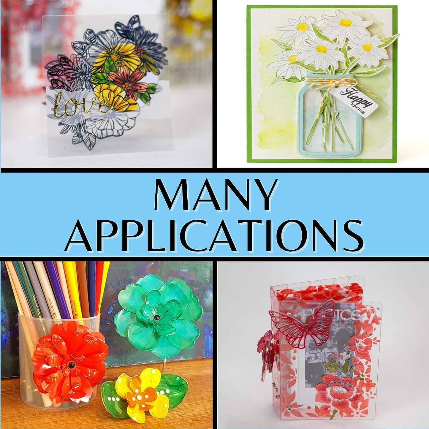 Grafix Clear Craft Plastic .007 Thickness 6-Inch by 6-Inch