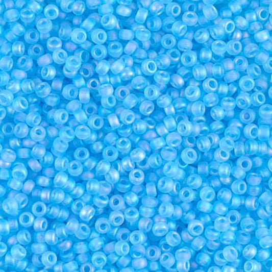 Light Blue Matte AB Transparent Miyuki 11/0 rocailles glass seed beads 24 grams