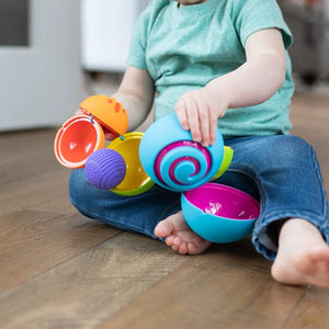 Fat Brain Toys OombeeBall - Sensory Nesting Puzzle for Babies & Toddlers