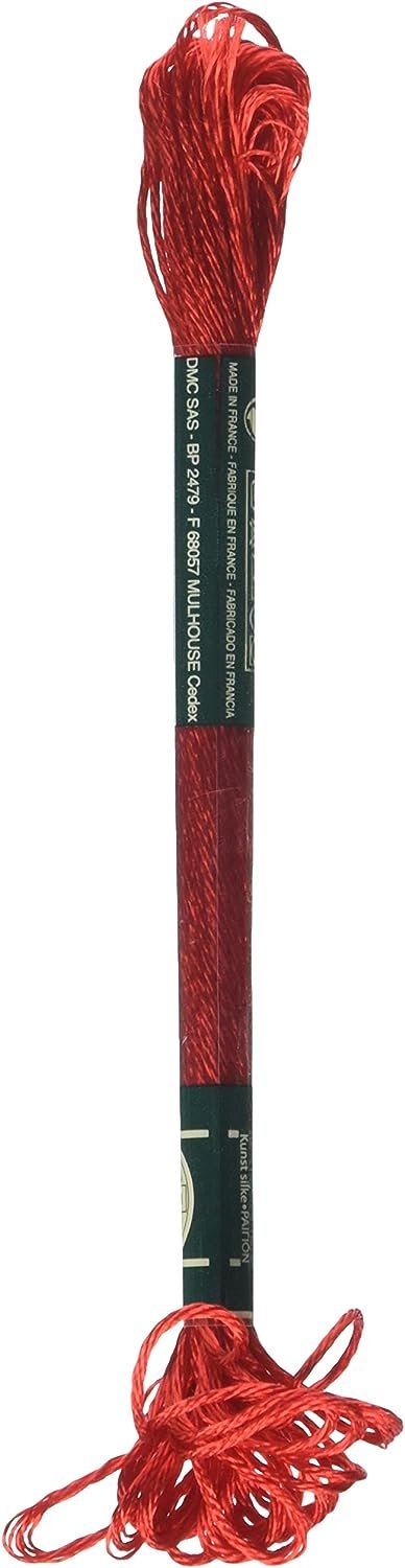 DMC 1008F-S666 Shiny Radiant Satin Floss, Persian Red, 8.7-Yard