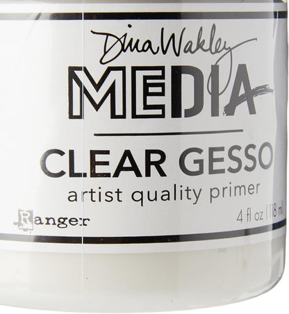 Ranger MDM46424 Dina Wakley Media Gesso 4oz Jar-Clear, (Parent)