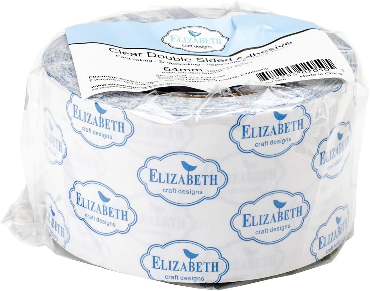 Elizabeth Craft Designs Clear Double-Sided Adhesive Roll, 152mm/6-Inch by 27-Yard