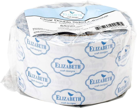 Elizabeth Craft Designs Clear Double-Sided Adhesive Roll, 152mm/6-Inch by 27-Yard