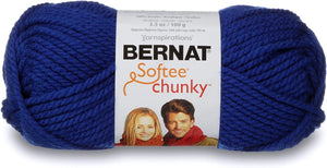 Bernat Softee Chunky Yarn, 3.5 Oz, Gauge 6 Super Bulky, White