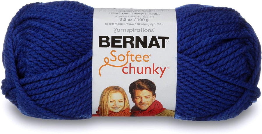 Bernat Softee Chunky Yarn, 3.5 Oz, Gauge 6 Super Bulky, White