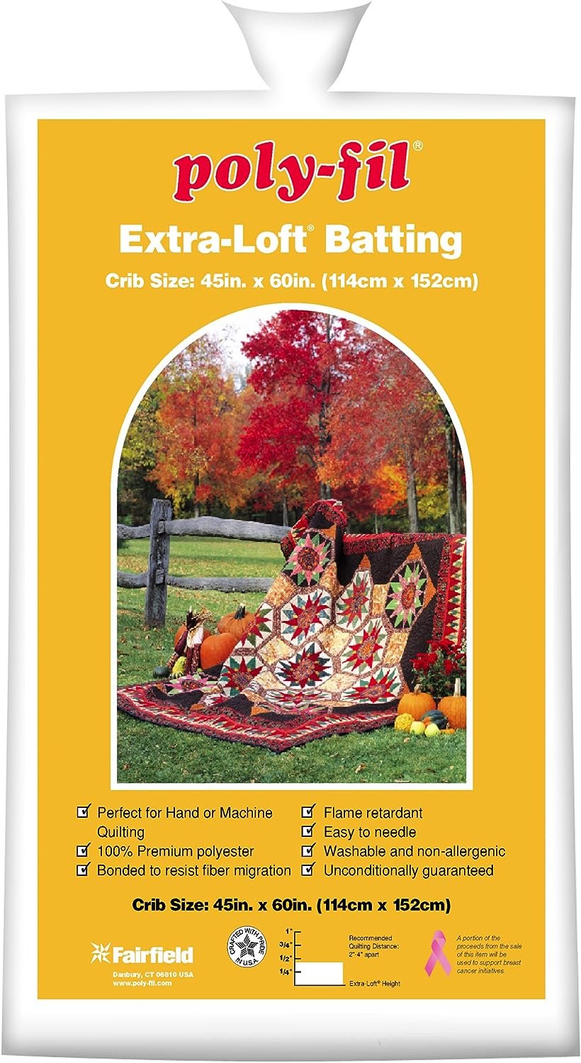 Fairfield Poly-Fil Extra-Loft Batting Crib 45" X 60"